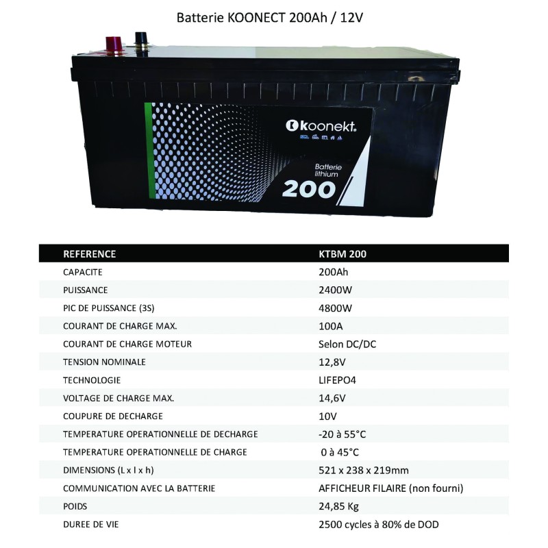 BATTERIE LITHIUM KOONEKT