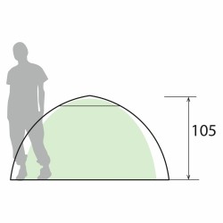 TENTE IGLOO STRATO 2 VERT ET GRIS 2 PERSONNES BRUNNER