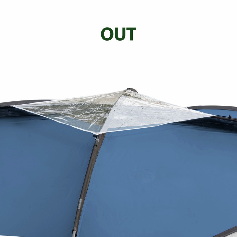 TONNELLE MEDUSA II 3 X 3 M GRIS ET BLEU BRUNNER