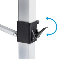 TABLE TITANIUM QUADRA COMPACK 4 ALU ENROULABLE A LATTES  120,5 X 70 X 72 CM BRUNNER