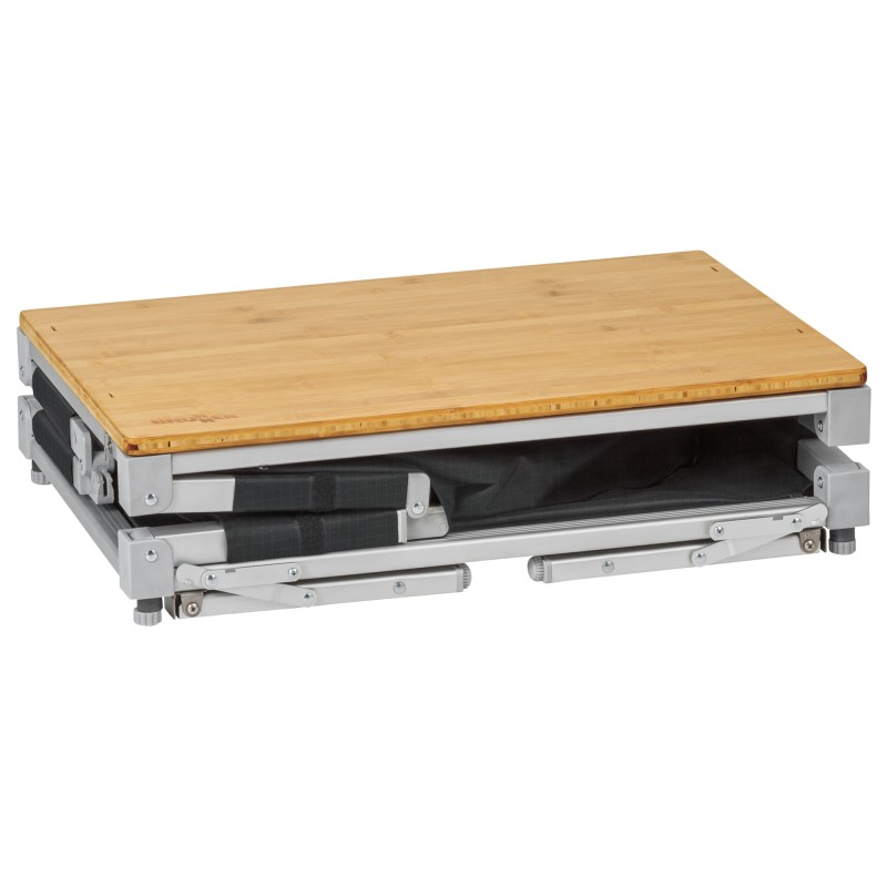 MEUBLE DE CUISINE CUBE AZABACHE 2 ETAGERES PARE-FEU AVEC PIEDS NOIR BRUNNER