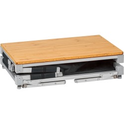 MEUBLE DE CUISINE CUBE AZABACHE 2 ETAGERES PARE-FEU AVEC PIEDS NOIR BRUNNER