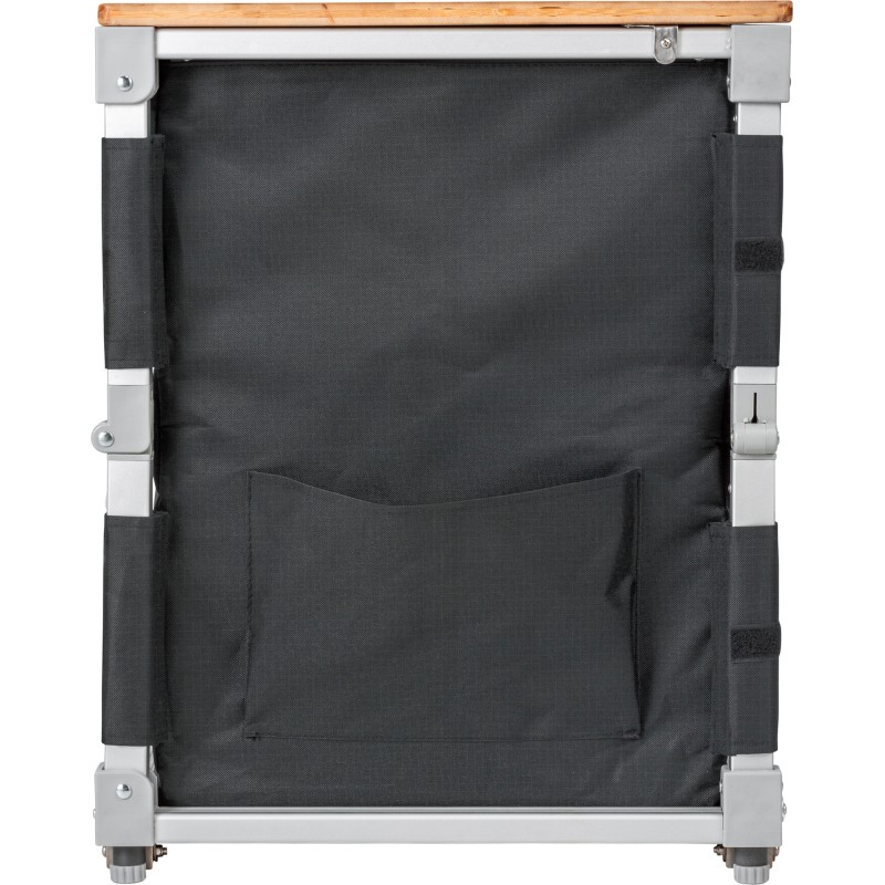 MEUBLE DE CUISINE CUBE AZABACHE 2 ETAGERES PARE-FEU AVEC PIEDS NOIR BRUNNER