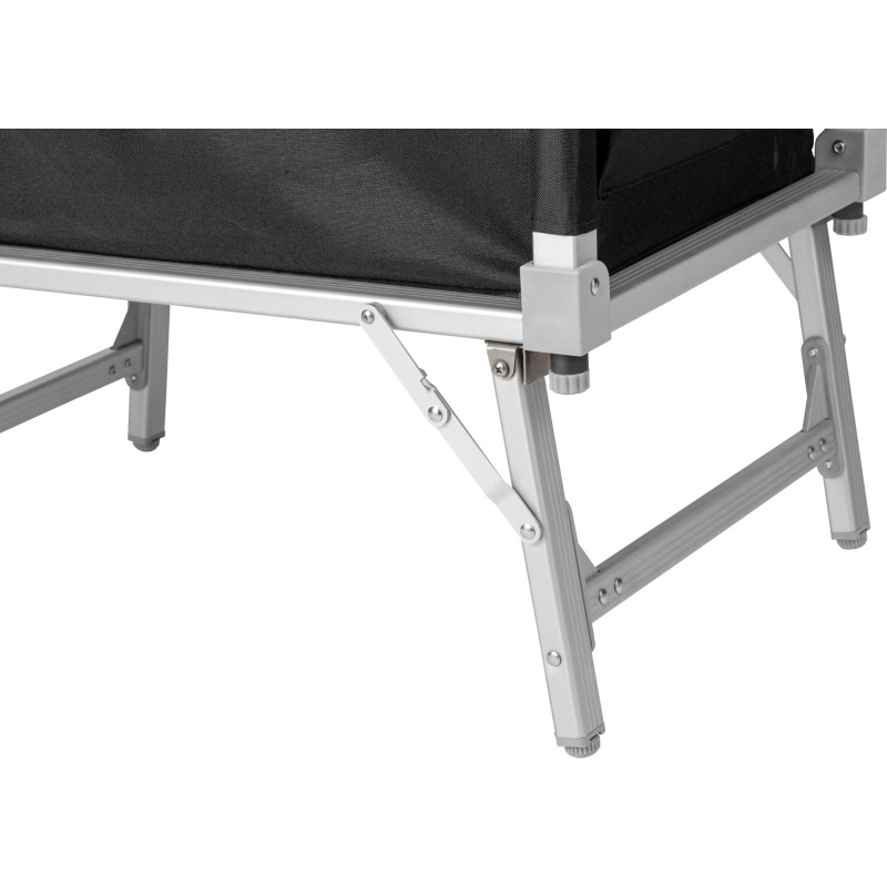 MEUBLE DE CUISINE CUBE AZABACHE 2 ETAGERES PARE-FEU AVEC PIEDS NOIR BRUNNER