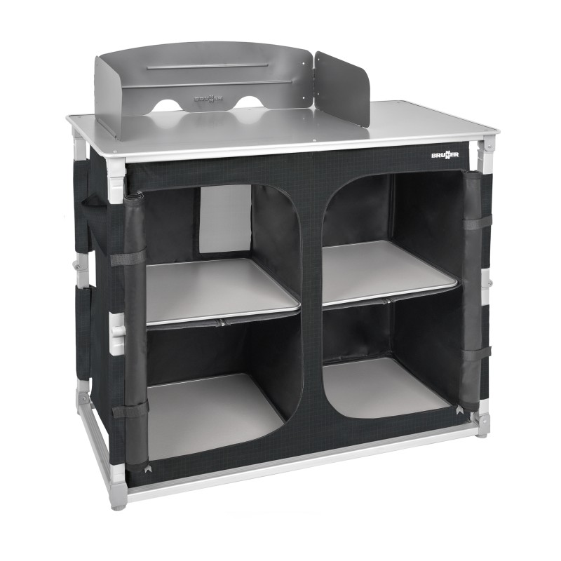 MEUBLE DE CUISINE AZABACHE DAILY CT 4 ETAGERES PARE-FEU NOIR BRUNNER