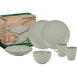 PACK VAISSELLE ECOLOGIQUE TETE A TETE TIERRA FOREST 8 PIECES BRUNNER