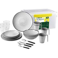 PACK VAISSELLE ALL INCLUSIVE DANS BOX TIVOLI 36 PIECES MELAMINE ANTIGLISSE BRUNNER