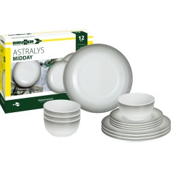 PACK VAISSELLE MIDDAY ASTRALYS 12 PIECES MELAMINE BRUNNER