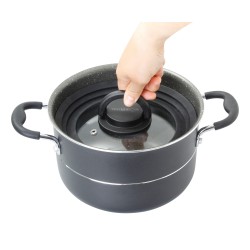 COUVERCLE UNIVERSEL EN VERRE ET SILICONE COVERY TRIO BRUNNER