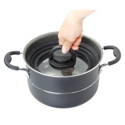 COUVERCLE UNIVERSEL EN VERRE ET SILICONE COVERY TRIO BRUNNER