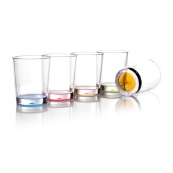 SET 4 VERRES EMPILABLES ANTIGLISSE SAN ASSORTIS 30 CL MULTIGLASS COLOR BRUNNER