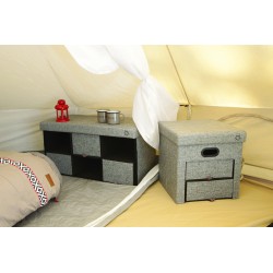 CUBE DE RANGEMENT A TIROIRS VINTAGE 40x40