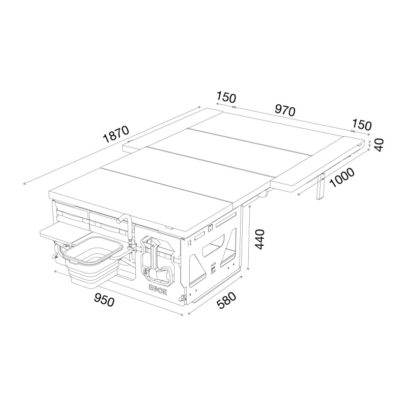 CAMPING-BOX NESTBOX SUPERTRAMP 300 GRIS - EGOE