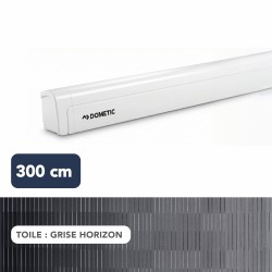 STORE PW1100-3M-BOITIER BLANC- TOILE HORIZON GRIS