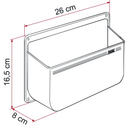 RANGEMENT FIAMMA RANGE TOUT POCKET L - BLANC