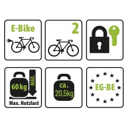 PORTE VÉLO LAS À GLISSIÈRE EUFAB SD260