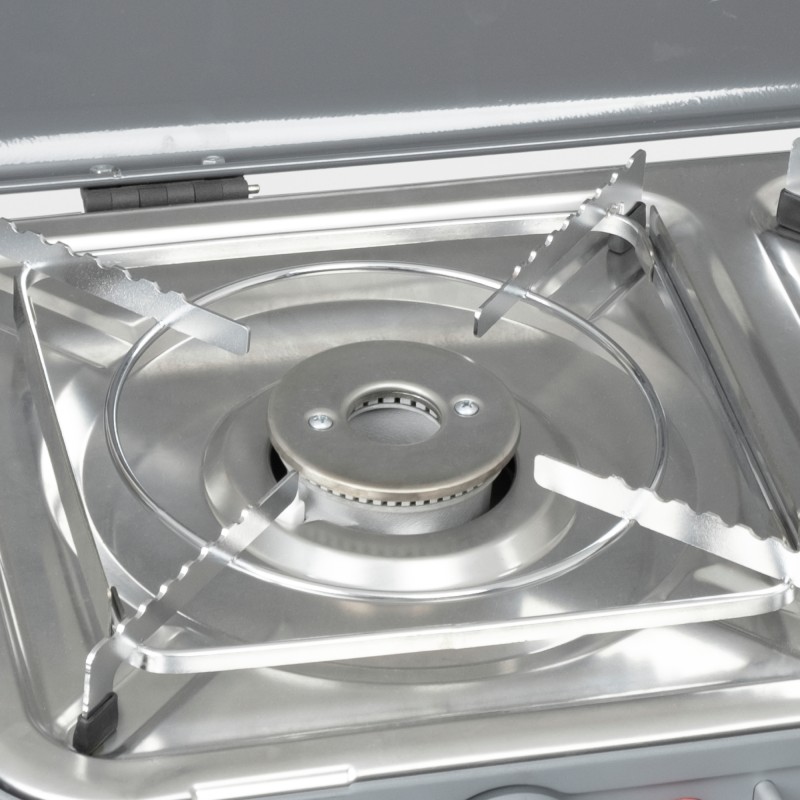 RECHAUD A GAZ DOUBLE DEVIL KOOKMASTER 30mBAR NOIR GRIS BRUNNER