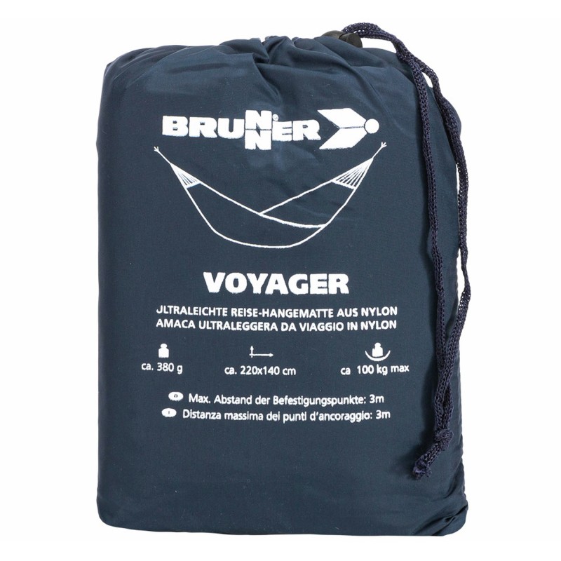 HAMAC VOYAGER ULTRA-LEGER AVEC SAC LONGUEUR 225 CM BRUNNER