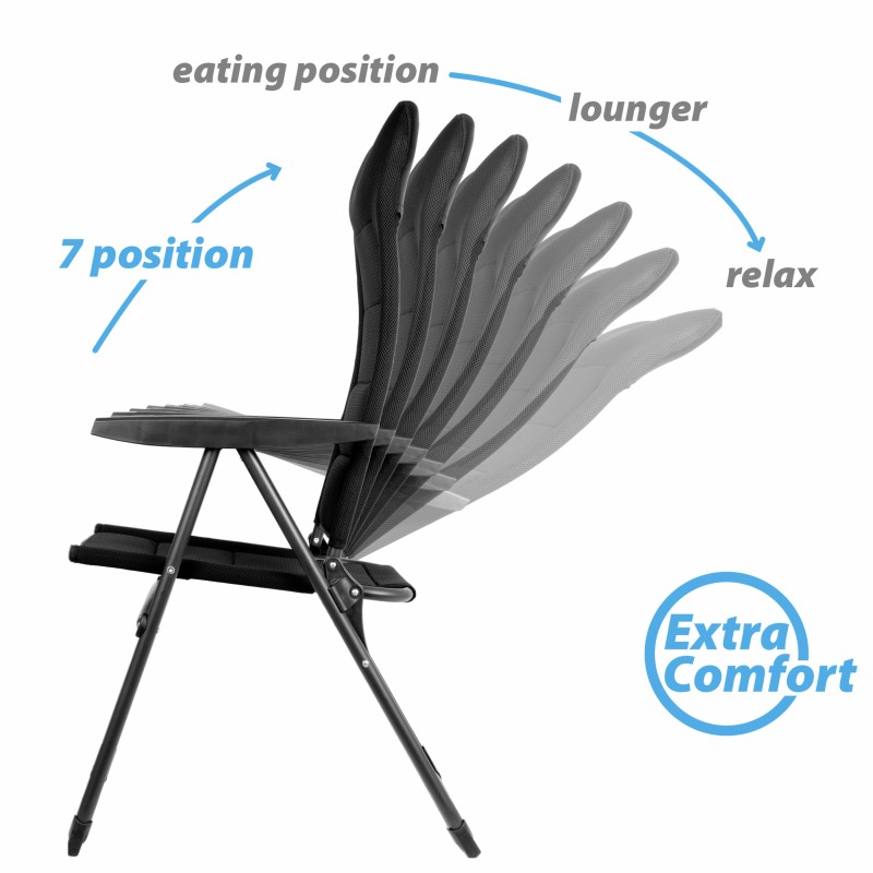 FAUTEUIL 3D SKYE RT 7 POSITIONS GRIS FONCE BRUNNER