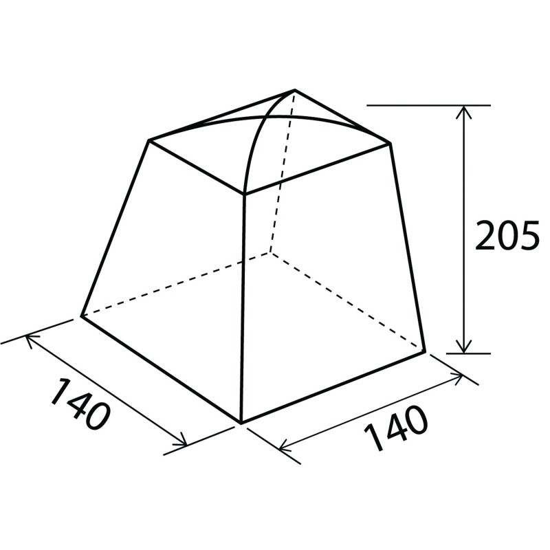 ANNEXE CABINA II 140 X 140 CM GRIS ET NOIR BRUNNER