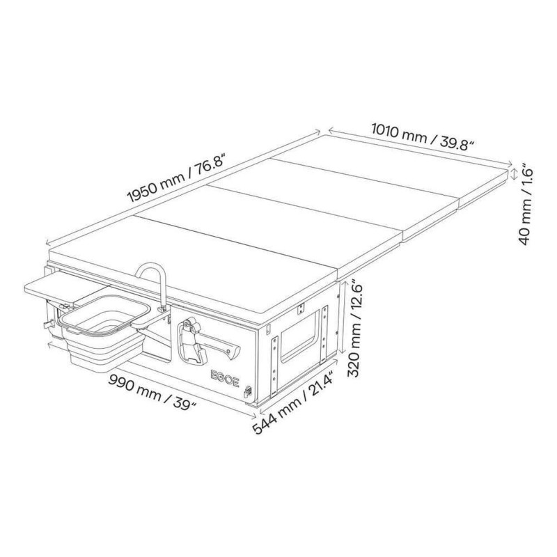 CAMPING-BOX EGOE NST CA 200 ROUGE