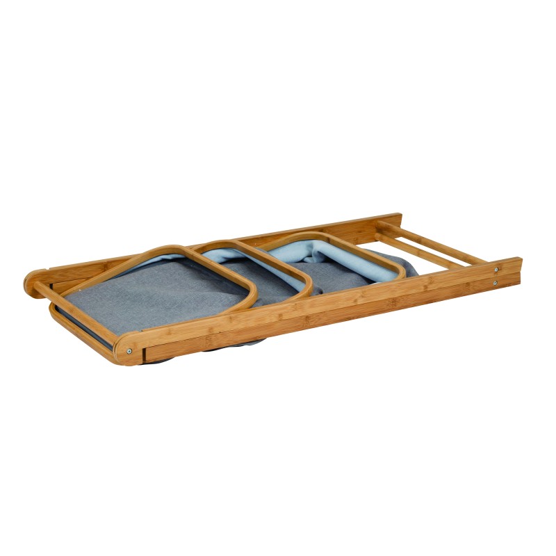 ETAGERE PLIABLE AVEC PANIERS VINTAGE BAMBOU