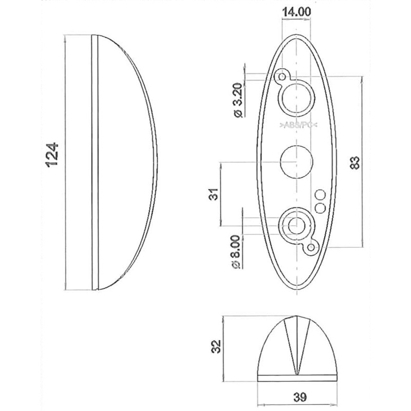 FEU GABARIT BICOLORE SOCLE GRIS