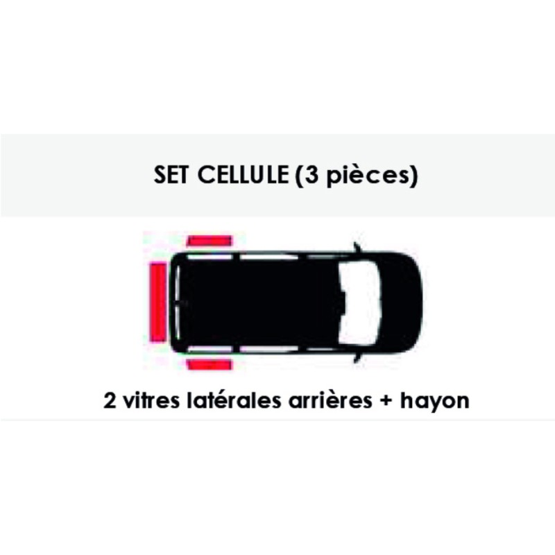 ISOLANT CELLULE 2 VITRES LATÉRALES + HAYON IN-TERMIK TOURNEO CUSTOM (DEPUIS 2012