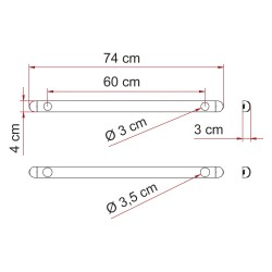 KIT SUPPORT BARRE FIAMMA