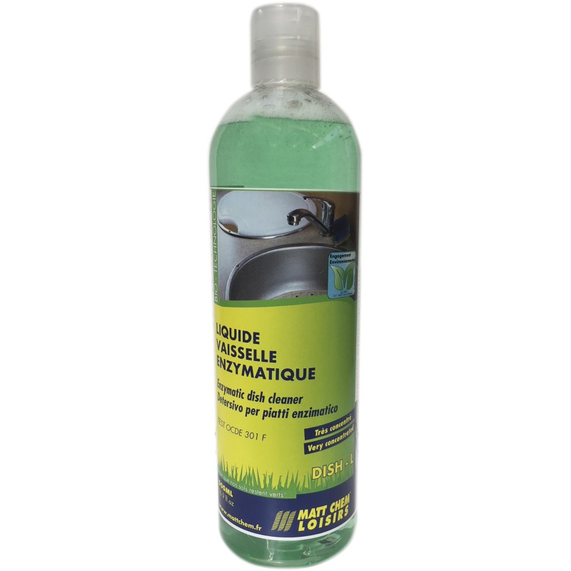 LIQUIDE VAISSELLLE ENZYMATIQUE CONCENTRE DISH-L 500ML - MATT CHEM