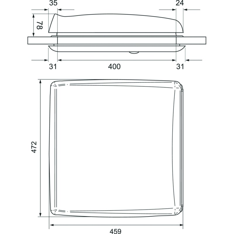 LANTERNEAU OMNISTOR OMNIVENT BLANC 400 X 400