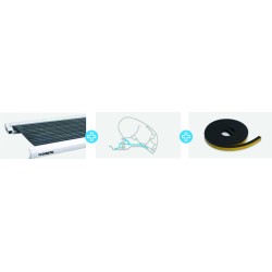 STORE PR2000 4 X 2,50 M BOITIER ANODISÉ + TOILE GRISE - DOMETIC