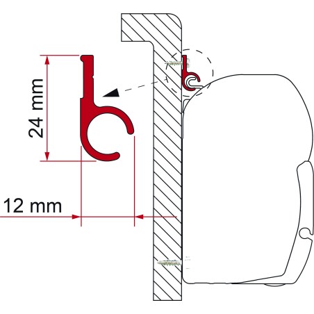 RAIL R 400 CM - FIAMMA