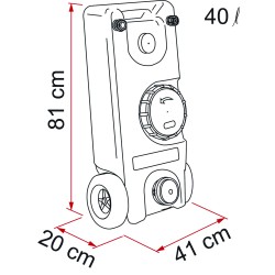 RÉSERVOIR EAUX USEES ROLL TANK 40W - FIAMMA