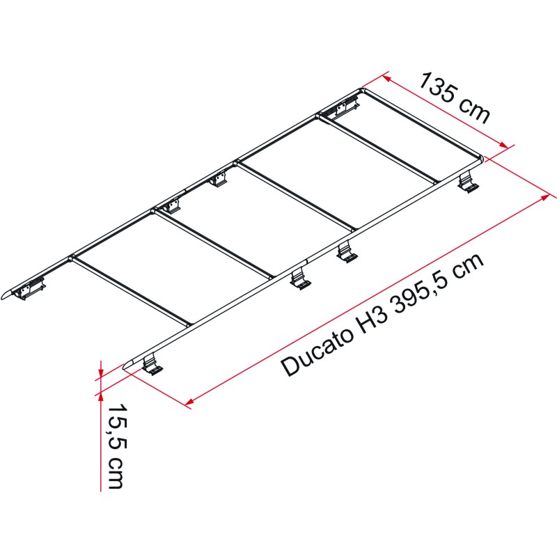 ROOF RAIL DUCATO H3 FIAMMA