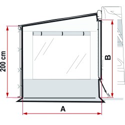 PAROI LATÉRALE SIDE W PRO SHADE GAUCHE - FIAMMA