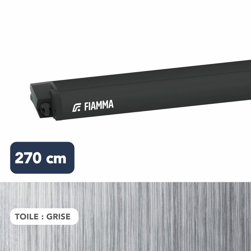 STORE F40 VAN BOITIER NOIR TOILE GRISE 2,70 M - FIAMMA