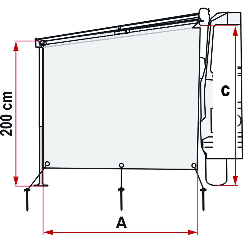 PAROI LATÉRALE SUN VIEW SIDE CARAVANSTORE - FIAMMA