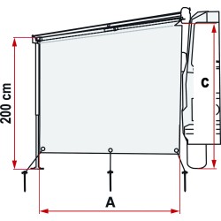 PAROI LATÉRALE SUN VIEW SIDE F45/F70/F65/F80 - FIAMMA