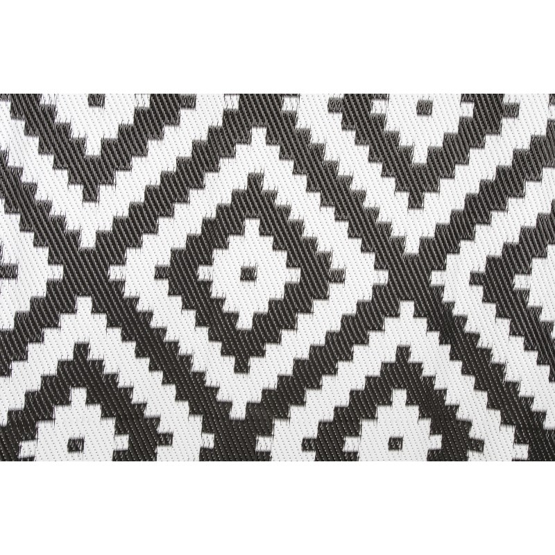 TAPIS NOIR ET BLANC DIAM 200 CM  - 380 gr/m2 VINTAGE