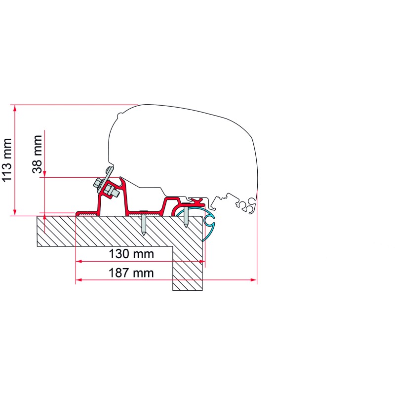ADAPTATEUR CARAVAN STANDARD 550 F80 - FIAMMA