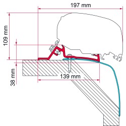ADAPTATEUR LAIKA REXOSLINE/KREOS 09 500 F80L - FIAMMA