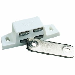 LOQUETEAU MAGNÉTIQUE BLANC 46 MM FORCE 6 KG