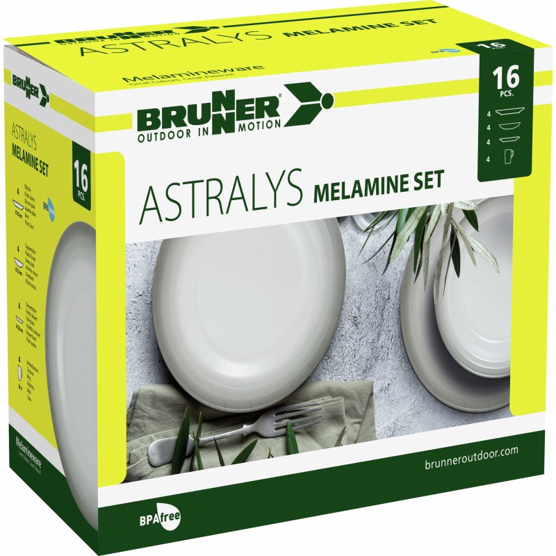PACK VAISSELLE ASTRALYS 16 PIECES MELAMINE BRUNNER