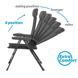 FAUTEUIL MATELASSE NOIR SKYE 3D - BRUNNER
