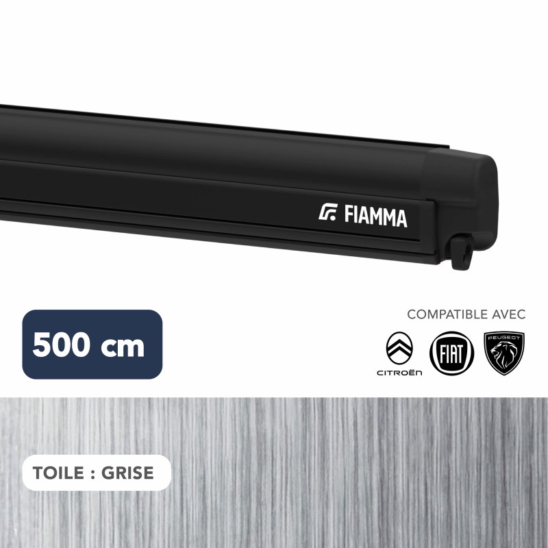 STORE F45 L DUCATO BOITIER DEEP BLACK TOILE GRISE 5.00 M - FIAMMA