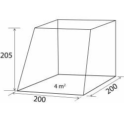AUVENT POUR HAYON COMET VW T5/T6 200 X 200 X 205 CM GRIS ET BLEU  BRUNNER