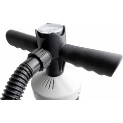 POMPE DE GONFLAGE MANUELLE WHISPER ALU AVEC 4 EMBOUTS ET NANOMETRE BRUNNER