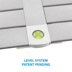 TABLE PLIANTE SILVER GAPLESS LEVEL PLAN ENROULABLE BRUNNER