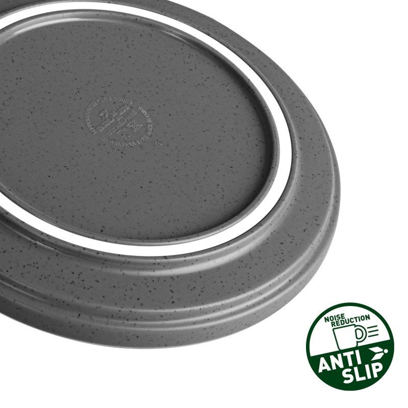 PACK VAISSELLE MIDDAY DOLOMIT GRIS 12 PIECES STONE TOUCH ANTIGLISSE BRUNNER